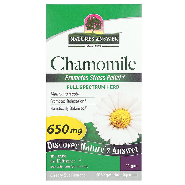 Chamomile, 650 mg, 90 Vegetarian Capsules (Вегетарианские капсулы) Nature's Answer