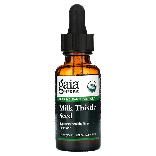 Семена расторопши, 1 жидкая унция (30 мл) Gaia Herbs