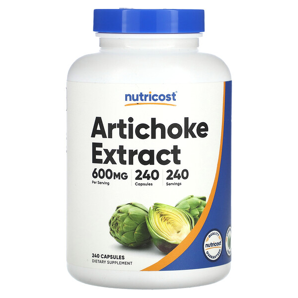 Артишок Экстракт - 600 мг - 240 капсул - Nutricost Nutricost