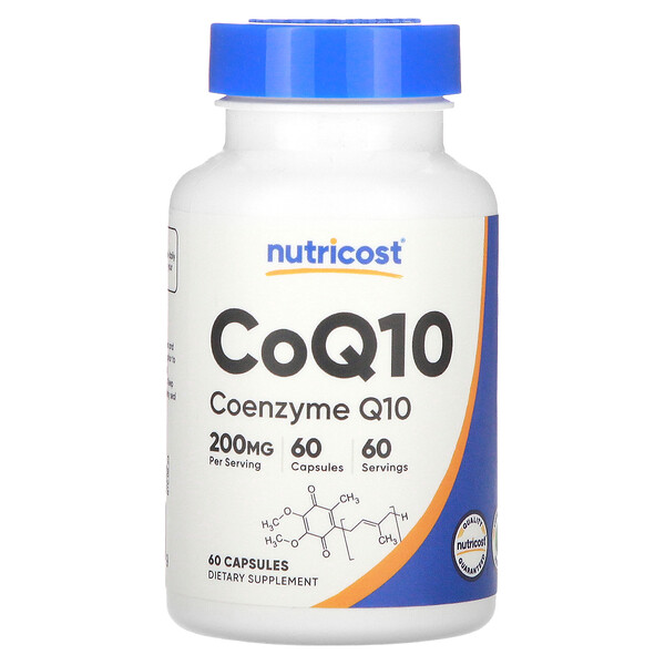 CoQ10, 200 мг, 60 капсул Nutricost