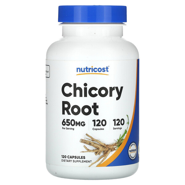 Chicory Root, 650 mg, 120 Capsules (Капсулы) Nutricost