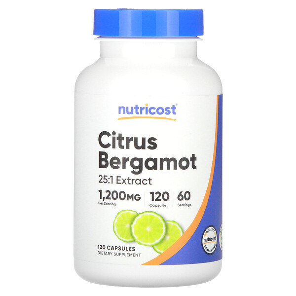 Citrus Bergamot, 1,200 mg , 120 Capsules (Капсулы) (600 mg per Capsule) Nutricost