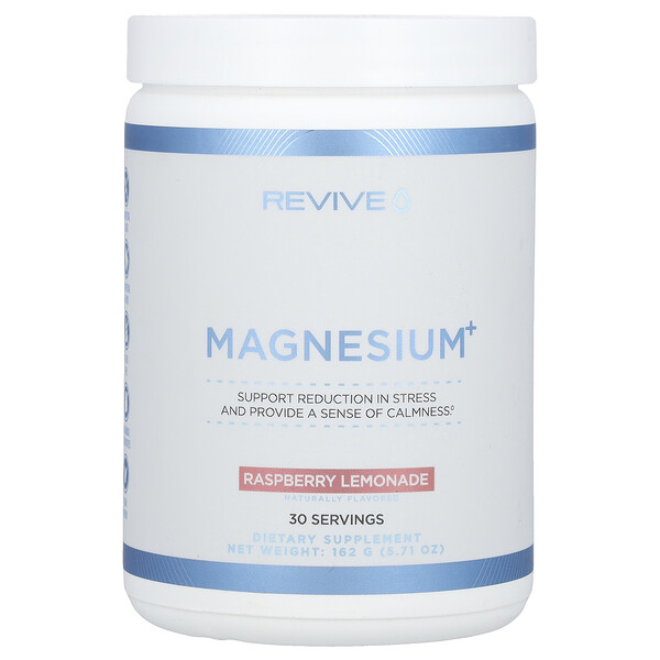 Magnesium+, Малиновый лимонад, 5,71 унции (162 г) RéVive