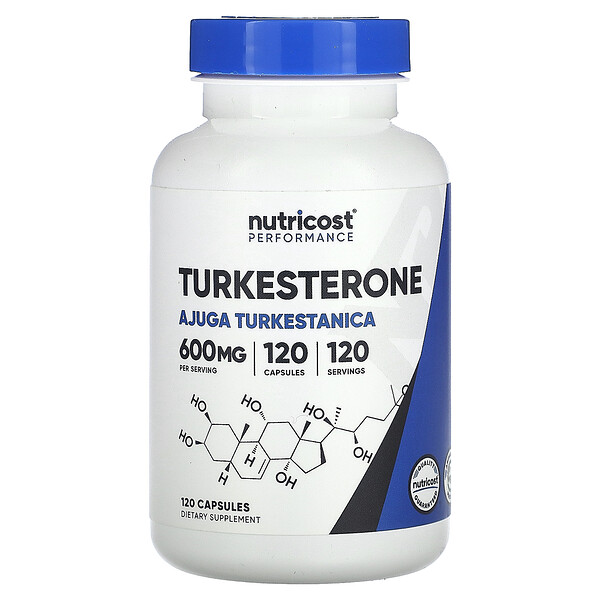 Performance, Turkesterone, 600 mg, 120 Capsules (Капсулы) Nutricost