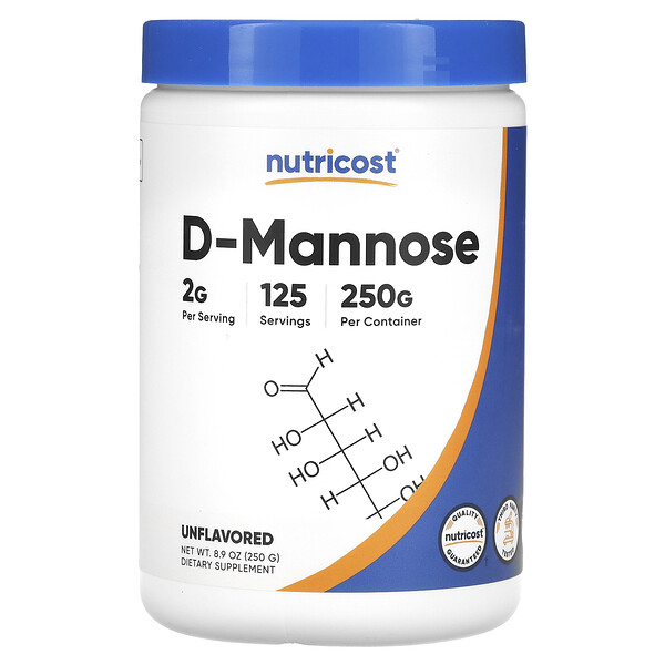 D-Mannose без вкуса - 250 г - Nutricost Nutricost