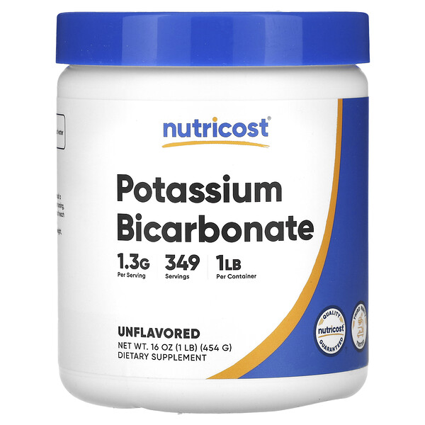 Бикарбонат калия, без ароматизаторов, 16 унций (454 г) Nutricost