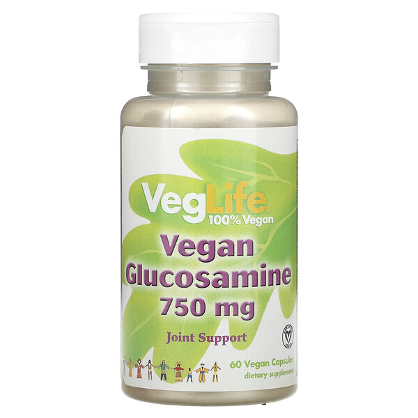 Веганский глюкозамин, 750 мг, 60 веганских капсул VegLife
