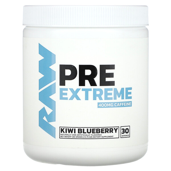 Pre Extreme, Киви и черника, 13,75 унций (390 г) Raw Nutrition