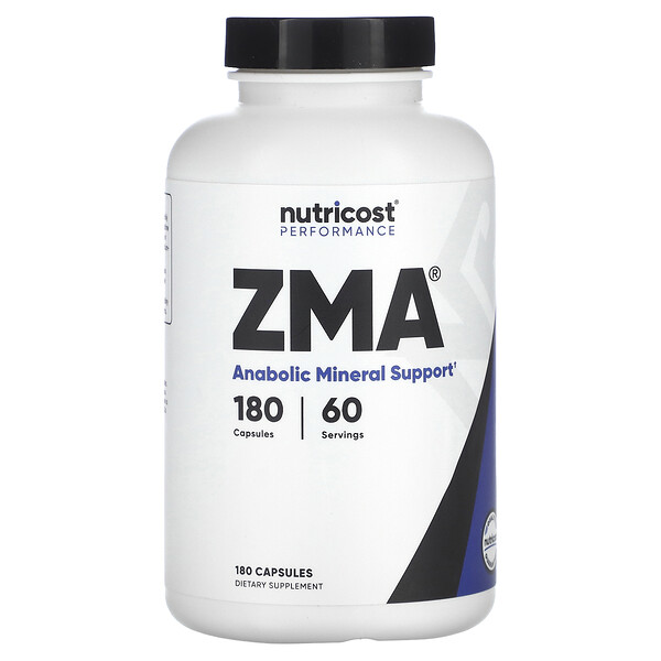Performance, ZMA, 180 капсул Nutricost
