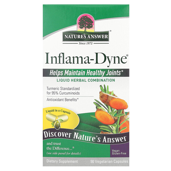 Inflama-Dyne, 90 вегетарианских капсул Nature's Answer
