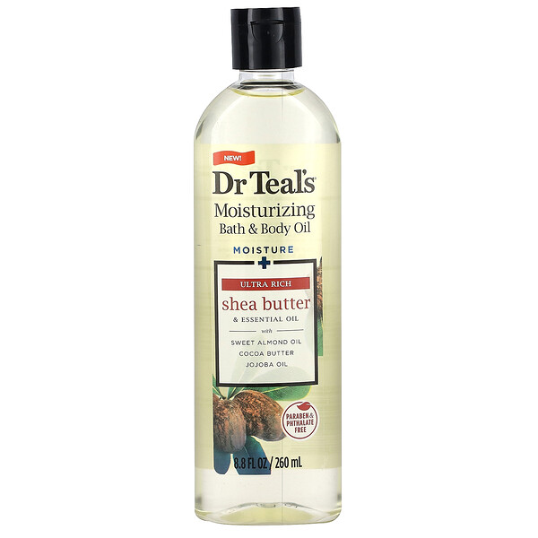 Увлажняющее масло для ванн и тела, масло ши, 8,8 жидких унций (260 мл) Dr. Teals
