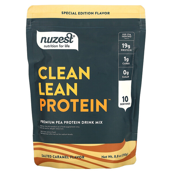 Clean Lean Protein, соленая карамель, 8,8 унции (250 г) Nuzest