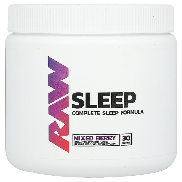 Sleep, Ягодная смесь, 5,29 унции (150 г) Raw Nutrition