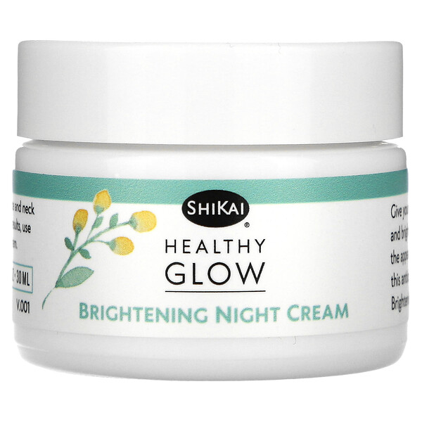 Healthy Glow, Осветляющий ночной крем, 1 жидкая унция (30 мл) Shikai