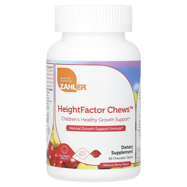 Height Factor Chews, натуральные ягоды, 60 жевательных таблеток Zahler