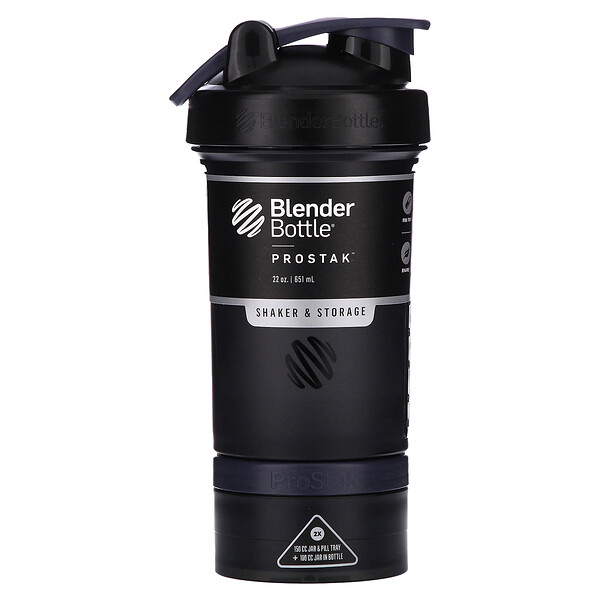 ProStak, Shaker & Storage, FC Black, 22 унции (651 мл) Blender Bottle