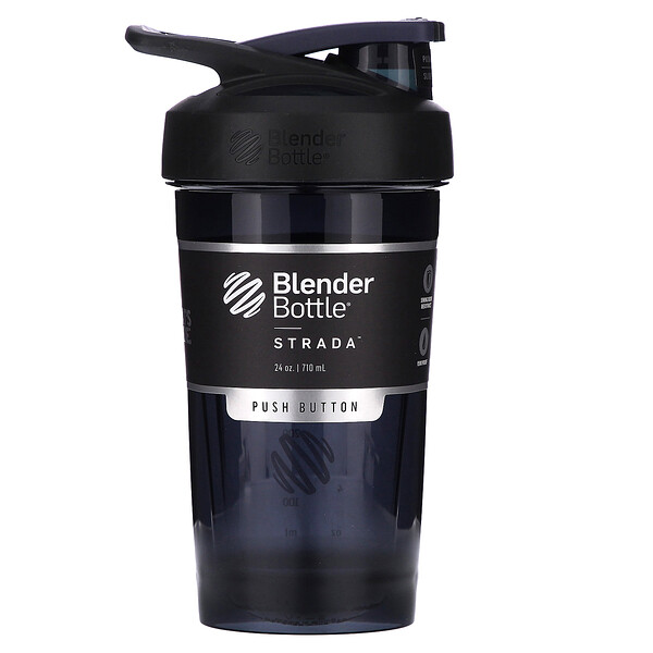 Strada, Тритан, FC Black, 24 унции (710 мл) Blender Bottle