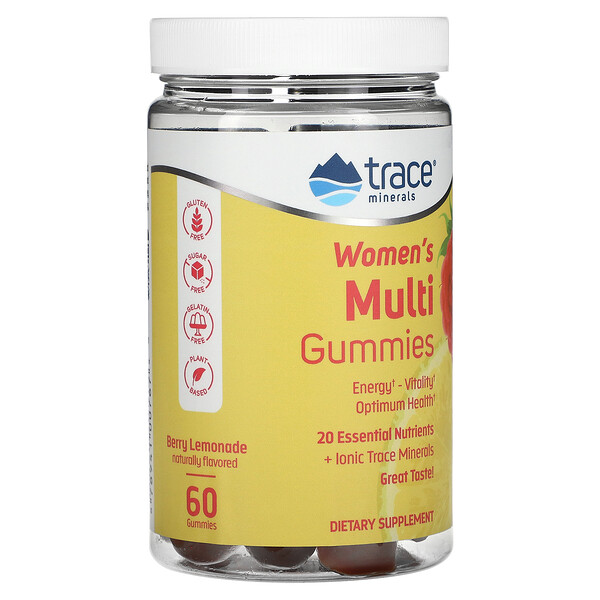 Women's Multi Gummies (Жевательные конфеты), Berry Lemonade, 60 Gummies Trace Minerals Research