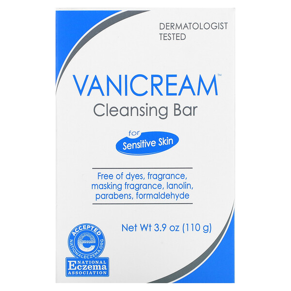 Очищающее мыло, для чувствительной кожи, без отдушек, 3,9 унции (110 г) Vanicream