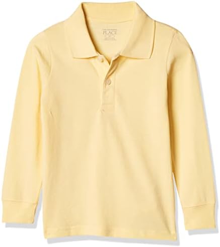 The Children's Place,Long Sleeve Polo,New Yellow,18-24MONTH The Children"s Place