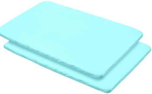 Универсальная простыня и водонепроницаемый чехол BreathableBaby для матраса Play Yard размером 39 x 27 дюймов/99 x 69 см, белый (2 шт.) BreathableBaby