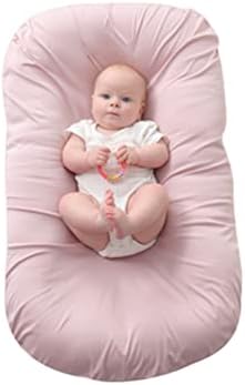 Loevin Baby Nest Cover Детский чехол для шезлонга Мягкий чехол из органического хлопка для сна для ребенка, Мягкий чехол для шезлонга для новорожденных для мальчиков и девочек - Розовый Loevin