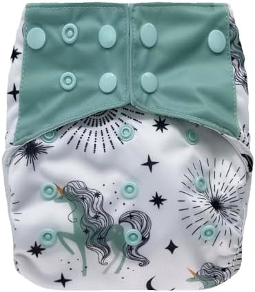 Reusable Waterproof Diaper Cover Shell: for Baby Prefold Cloth Diapers, Flats, Fitted or Inserts (Bat) Ecoable