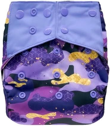 Reusable Waterproof Diaper Cover Shell: for Baby Prefold Cloth Diapers, Flats, Fitted or Inserts (Bat) Ecoable