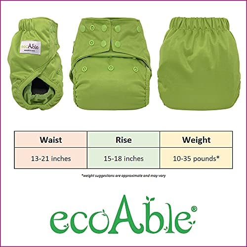 Reusable Waterproof Diaper Cover Shell: for Baby Prefold Cloth Diapers, Flats, Fitted or Inserts (Bat) Ecoable