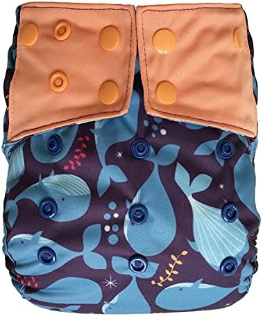 Reusable Waterproof Diaper Cover Shell: for Baby Prefold Cloth Diapers, Flats, Fitted or Inserts (Bat) Ecoable