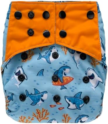 Reusable Waterproof Diaper Cover Shell: for Baby Prefold Cloth Diapers, Flats, Fitted or Inserts (Bat) Ecoable