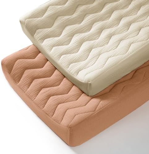 Muslin Crib Sheets & Quilted Changing Pad Covers Lulumoon