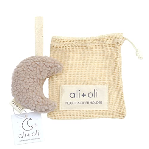Плюшевый держатель для соски Ali + Oli (ткань Moon-Terry), мягкий держатель для младенцев, плюшевый держатель для сосок, плюшевый держатель Cute Baby Binkies, держатель для соски для мальчиков и девочек, детские игрушки Ali+Oli