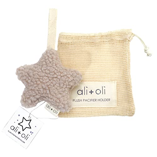 Плюшевый держатель для соски Ali + Oli (ткань Moon-Terry), мягкий держатель для младенцев, плюшевый держатель для сосок, плюшевый держатель Cute Baby Binkies, держатель для соски для мальчиков и девочек, детские игрушки Ali+Oli