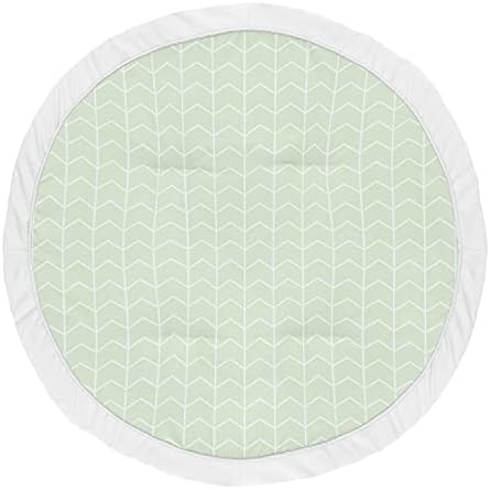 Sweet Jojo Designs Mint Chevron Arrow Детский игровой коврик для мальчиков и девочек Tummy Time Детский игровой коврик — гендерно-нейтральный зеленый и белый для коллекции Watercolor Elephant Safari Sweet Jojo Designs