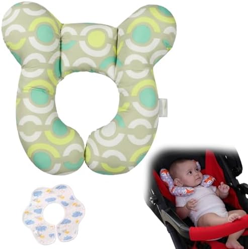 LONGLUAN Lina Baby Support Pillow,Baby Support Pillow,Baby Head Pillow Prevent Flat Head,Car Seat Pillow for Baby (B) LONGLUAN