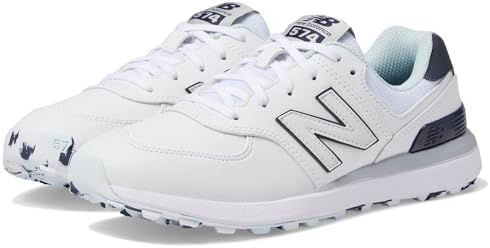 New Balance Women's 574 Greens v2 Golf Shoe, White/Blue, 9 New Balance