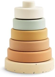 Maison Rue Stacking Tower (Confetti) - Мягкие силиконовые строительные кольца - Развивающая игрушка для малыша Maison Rue Modern Design For Families