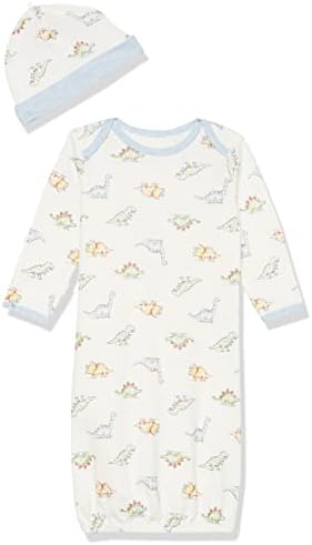 Little Me Unisex Baby Boys Infant and Toddler Nightgowns, Ivory Multi, 0-3 Months Little Me