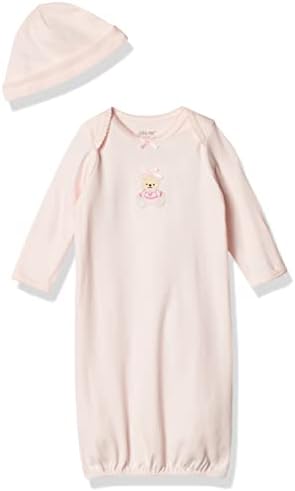 Little Me Baby Girls' 2-piece Nightgown and Cap Set Little Me
