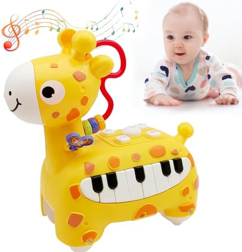 Baby Toy Phone Cute Giraffe Piano Music Light Toy Children Pretend Phone, Kids Cell Phone Girl with Light Parent-Child Interactive Toy Boy Girl Early Education Gift LBKJOE