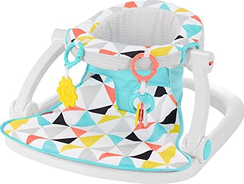 Fisher-Price Portable Baby Chair, Sit-Me-Up Floor Seat with 2 Removable Toys & Washable Seat Pad, Honeycomb FISHER-PRICE BABY