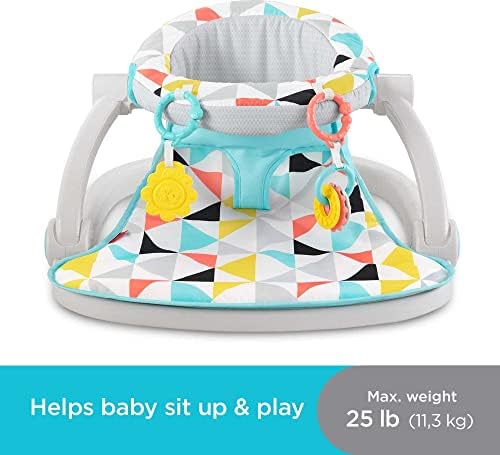 Стульчик для малышей Fisher-Price Sit-Me-Up Floor Seat с развивающими игрушками и съемным чехлом, Rainbow Sprinkles Fisher-Price Baby