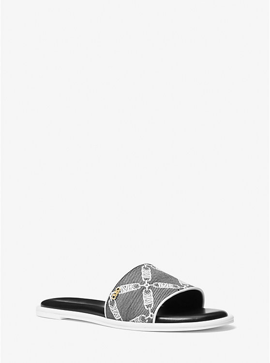 Жаккардовые шлепанцы с логотипом Saylor Empire Michael Kors