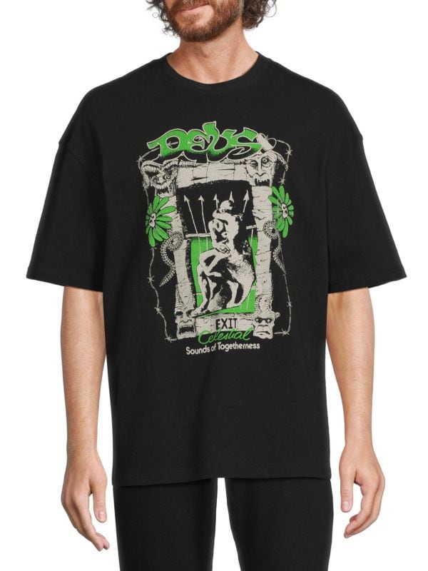Мужская хлопковая футболка с логотипом Deus Ex Machina Deus Ex Machina