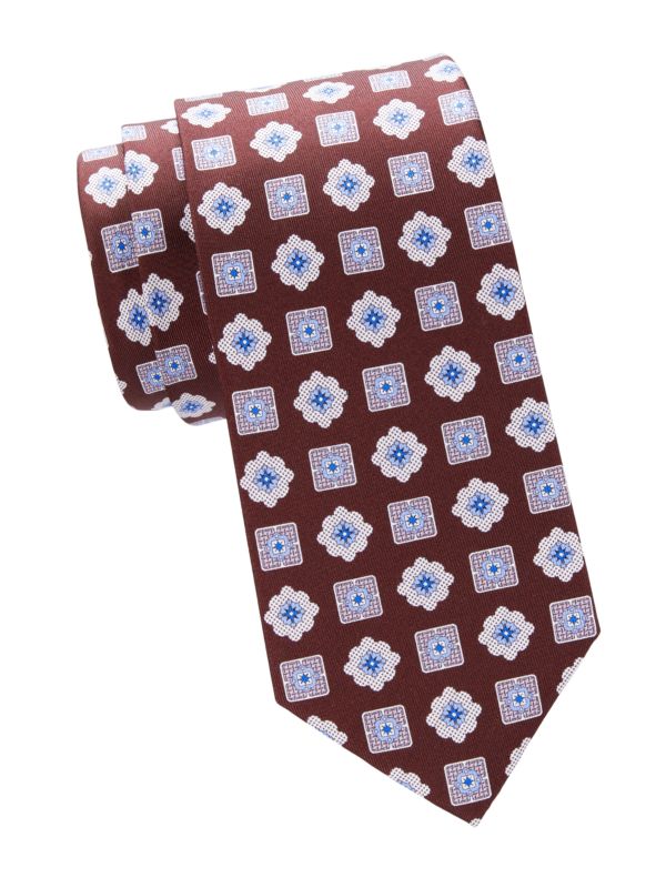 Шелковый галстук с геометрическим принтом Brioni