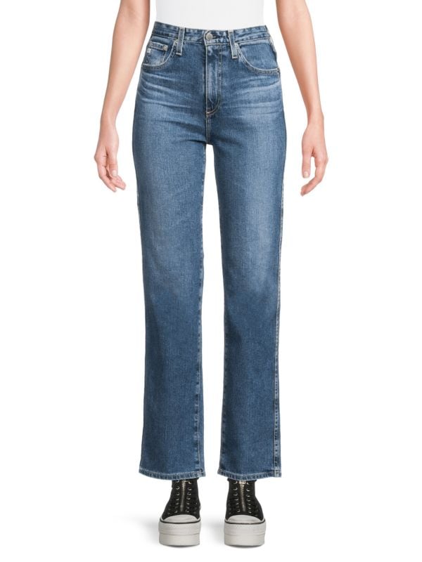 Джинсы винтажного кроя с высокой посадкой AG Jeans