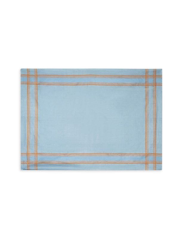 Boulevard Denim & Terracotta Linen Tablecloth French Home