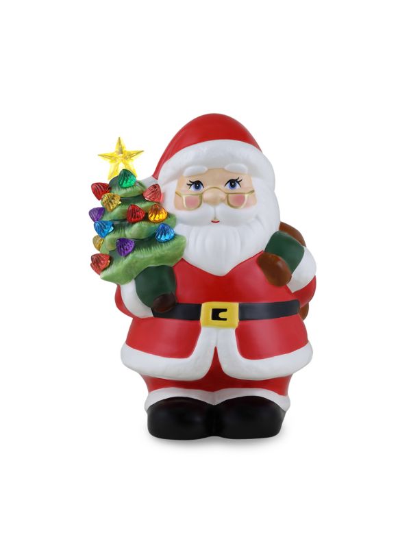 Nostalgic Ceramic Lit Santa Mr. Christmas