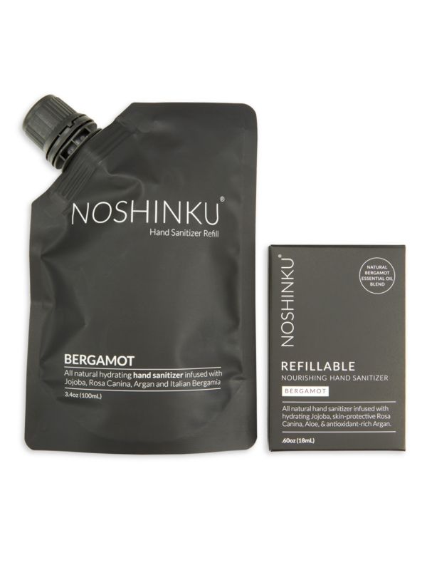 2-Piece Bergamot Rejuvenating Pocket Sanitizer Refill Set Noshinku